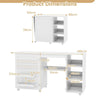 Portable Rolling Sewing Cabinet Craft Table Folding Table with storage
