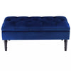 Velvet Upholstered Footstool Seat Bench w/Storage Box Chair Ottoman Pouffe Stool