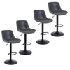 Ralex-chair Bar Stools Set of 34,Swivel Counter Height Barstools with Back,Black