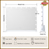 17 LED Bulbs 80 x 60 x12 cm Large Hollywood Light Up Mirror Vanity MakeUp Mirror