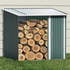 Outdoor Garden Shed Galvanised Steel Wood Firewood Log Storage Rack Tool Cabin