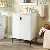 Freestanding Bathroom Vanity Cabinet with Adjustable Shelf-White