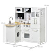 Kids Kitchen Playset, Toy Kitchen w/ Full Accessories - White
