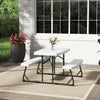 Kids Table and Chairs Set Folding Children Dinner and Learning Table Bench Chair
