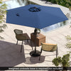 Large Table Umbrella w/ Push Button Tilt & Crank Handle-Navy