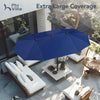 Large Parasols Outdoor Umbrella Patio Umbrella Double-Sided Market Umbrella 13ft