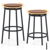 Set of 2 360° Swivel Bar Stools Height Adjustable Kitchen Stools 74/61cm