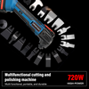Oscillating Multi Tool 21V Cordless Sander Scraper Saw 2 Battery & 20 Blades Set