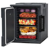 90L Hot Box Portable Food Warmer Front-Loading Insulated Food Pan Carrier Black