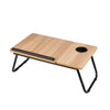 Folding Laptop Bed Tray Table Portable Lap Desk Notebook Breakfast w/ Cup Slot