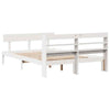 Bed Frame with Headboard White 160x200 Solid Wood Pine K7W5