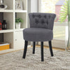 Linen Dressing Table Stool Vanity Chair Makeup Stool Bedroom Piano Padded Seat