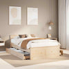 Bed Frame without with Headboard 120x200 Solid Wood Pine K6D6