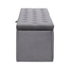 Ottoman Storage Box Chesterfield Velvet Fabric Toy Box Bench Footstool 135x41cm