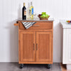 Rolling Kitchen Island Wooden Kitchen Trolley Utility Storage Cart w/ Drawer