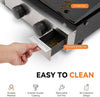 Kitchen Gas Plancha Grill with 2 Burner 4.6kw Portable Tabletop Gas BBQ Griddle