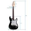 Hot GST 6 String Electric Guitar with Pickguard 3 Single Pickup Bag Strap Kit