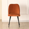 Set of 2,4,6 Velvet Suede Dining Chairs Upholstered seat Ergnomic with Metal Leg