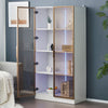 Display Cabinet Collection Storage Standing Display Cabinet Double Door w/ LED