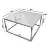 Square White Marble Effect Coffee Table - Kemi DEM002