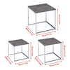 Nest Of 3 Nested Nesting Tables Side End Coffee Table Wooden for Living Room