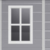 Plastic Garden Storage Shed Outdoor Storage House Tool Sheds 5x4 FT ,Grey