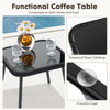 3 Piece Outdoor Wicker Furniture Set Patio Rattan Conversation Set with Table
