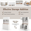Costway 180cm Tall Pantry Cabinet Kitchen Cabinet Freestanding Buffet Cupboard