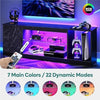LED TV Stand for 55/60/65 Inch TVs Gaming Entertainment Center with Cabinet