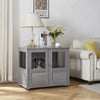 Furniture Style Dog Crate, Puppy Cage End Table, Pet Kennel House with Doors