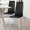 Set of 4 Dining Chairs Padded Seat High Back Armless Accent Dining Side Chairs