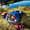 Double Sleeping Bag 4 Seasons Lightweight Camping Bag w/2 Pillows & Carrying Bag