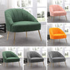 Velvet Upholstered Oyster Armchair Tub Chair Scallop Back 2 Seater Loveseat Sofa