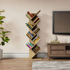 Tree Bookshelf Tall Wooden Bookcase Display Storage Shelving Units Living Room