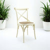Cream Cross Back Dining Chair Comfortable & Stylish Oak Wooden Home Cafe Office