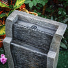 Solar Garden Water Feature Fountain with LED Light Outdoor Waterfall Home Decore