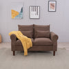 2 Seater faux leather/Linen Fabric Love Seat Sofa Armchair with Footstool Couch