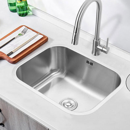 1.0 Sink 580x460x225mm Single Bowl Stainless Steel Kitchen Sink Undermount
