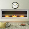 Fire Fireplace Biofire Bio Ethanol Steel Glass Wall Mount Recessed Heater Burner