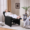 Adjustable Boucle Reclining Chair For Living Room Bedroom Home Theater Black
