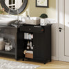 Bathroom Floor Cabinet Freestanding Storage Organizer w/2 Doors-Black