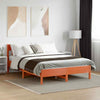 Solid Wood Pine Double Bed Frame with Headboard - Modern Bedroom Furniture H0O6