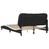 Bulliing Bed Frame with Black and White 120x200 Faux Leather,Double Bed M4U2
