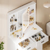 Gunji Dressing Table with LED Light 2 Drawers and 4 Open Shelves Vanity Table