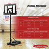 305cm Full Size Basketball Stand Hoop Net Backboard System Adjustable Standing