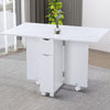 Drop Leaf Dining Table Wooden Folding Kitchen Table with storage Space Saving