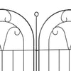 20 Panels Garden Fence Metal Picket Border Outdoor Lawn Flower Edging Decorative