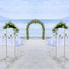 5PCS White Wedding Backdrop Stand Flower Arbor Photography Background Props Deco