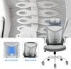 Magic Life Office Chair, Adjustable Desk Chair Flip-up Armrest Headrest - white