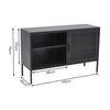 4ft TV Stand Industrial Steel Media Cabinet Cupboard Organizer Storage Shelves